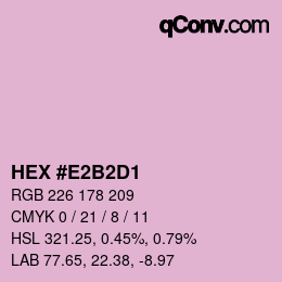 カラーコード: HEX #E2B2D1 | qconv.com