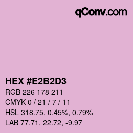 カラーコード: HEX #E2B2D3 | qconv.com