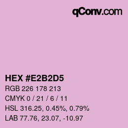 颜色代码: HEX #E2B2D5 | qconv.com