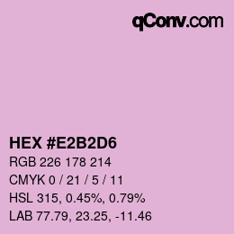 颜色代码: HEX #E2B2D6 | qconv.com