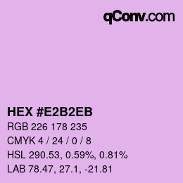 カラーコード: HEX #E2B2EB | qconv.com