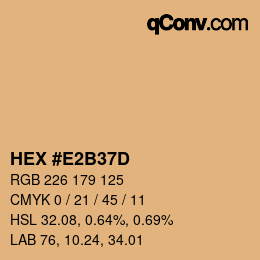 Color code: HEX #E2B37D | qconv.com