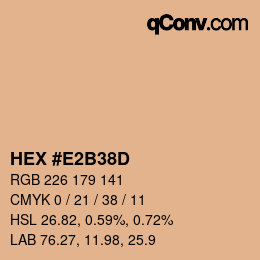 カラーコード: HEX #E2B38D | qconv.com