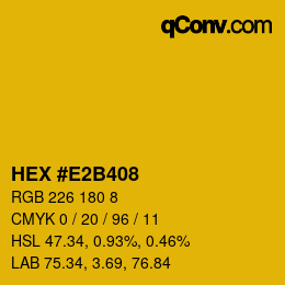 Color code: HEX #E2B408 | qconv.com