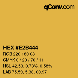 カラーコード: HEX #E2B444 | qconv.com