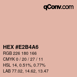 Color code: HEX #E2B4A6 | qconv.com