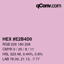 カラーコード: HEX #E2B4D0 | qconv.com