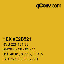 Color code: HEX #E2B521 | qconv.com