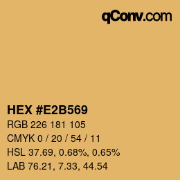 Color code: HEX #E2B569 | qconv.com
