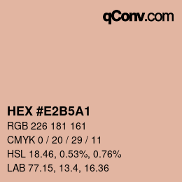 カラーコード: HEX #E2B5A1 | qconv.com