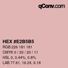 Color code: HEX #E2B5B5 | qconv.com