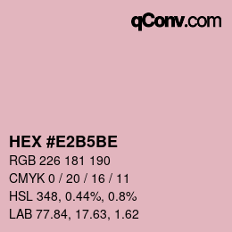 カラーコード: HEX #E2B5BE | qconv.com