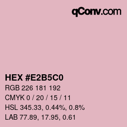 Color code: HEX #E2B5C0 | qconv.com