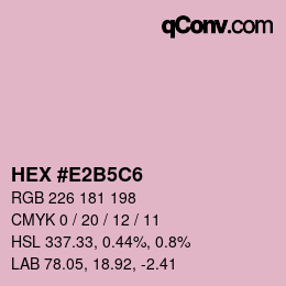 カラーコード: HEX #E2B5C6 | qconv.com