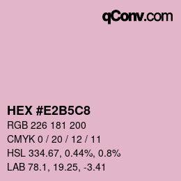 カラーコード: HEX #E2B5C8 | qconv.com