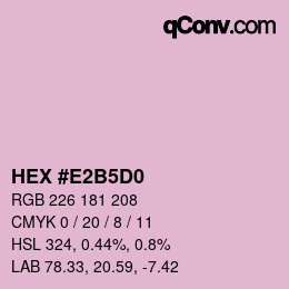 Color code: HEX #E2B5D0 | qconv.com