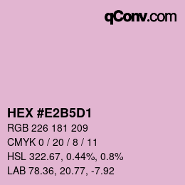 Color code: HEX #E2B5D1 | qconv.com