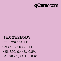 Farbcode: HEX #E2B5D3 | qconv.com