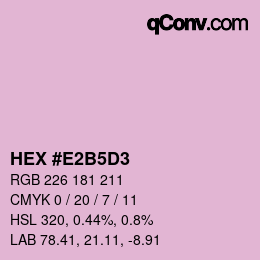 Color code: HEX #E2B5D3 | qconv.com