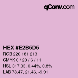Color code: HEX #E2B5D5 | qconv.com