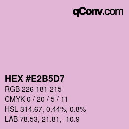 カラーコード: HEX #E2B5D7 | qconv.com