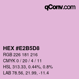 カラーコード: HEX #E2B5D8 | qconv.com