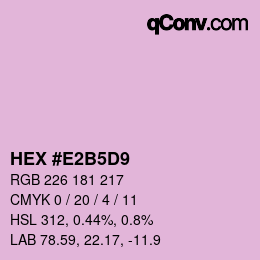 カラーコード: HEX #E2B5D9 | qconv.com