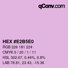 カラーコード: HEX #E2B5E0 | qconv.com