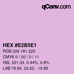 カラーコード: HEX #E2B5E1 | qconv.com