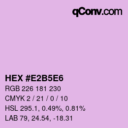 Código de color: HEX #E2B5E6 | qconv.com