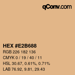 Color code: HEX #E2B688 | qconv.com