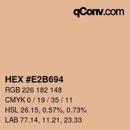 Color code: HEX #E2B694 | qconv.com