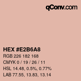 カラーコード: HEX #E2B6A8 | qconv.com
