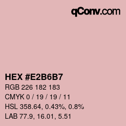 カラーコード: HEX #E2B6B7 | qconv.com