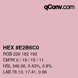 Color code: HEX #E2B6C0 | qconv.com