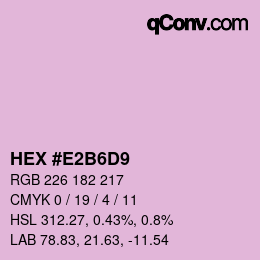 颜色代码: HEX #E2B6D9 | qconv.com