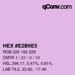カラーコード: HEX #E2B6E5 | qconv.com