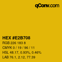 カラーコード: HEX #E2B708 | qconv.com