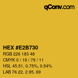 Color code: HEX #E2B730 | qconv.com