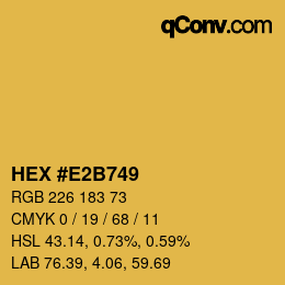 カラーコード: HEX #E2B749 | qconv.com