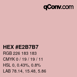 颜色代码: HEX #E2B7B7 | qconv.com