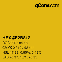 Color code: HEX #E2B812 | qconv.com