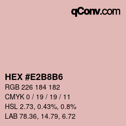 Código de color: HEX #E2B8B6 | qconv.com