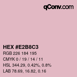 カラーコード: HEX #E2B8C3 | qconv.com