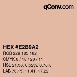 颜色代码: HEX #E2B9A2 | qconv.com