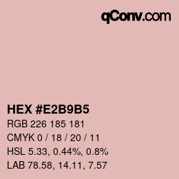 カラーコード: HEX #E2B9B5 | qconv.com