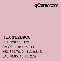 カラーコード: HEX #E2B9C0 | qconv.com