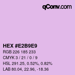 Color code: HEX #E2B9E9 | qconv.com