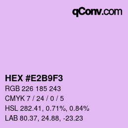 カラーコード: HEX #E2B9F3 | qconv.com