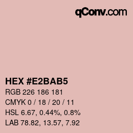 カラーコード: HEX #E2BAB5 | qconv.com